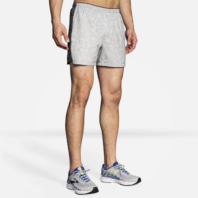 Brooks Sherpa 5 Running Shorts - Men's - White (58746-DIZR)